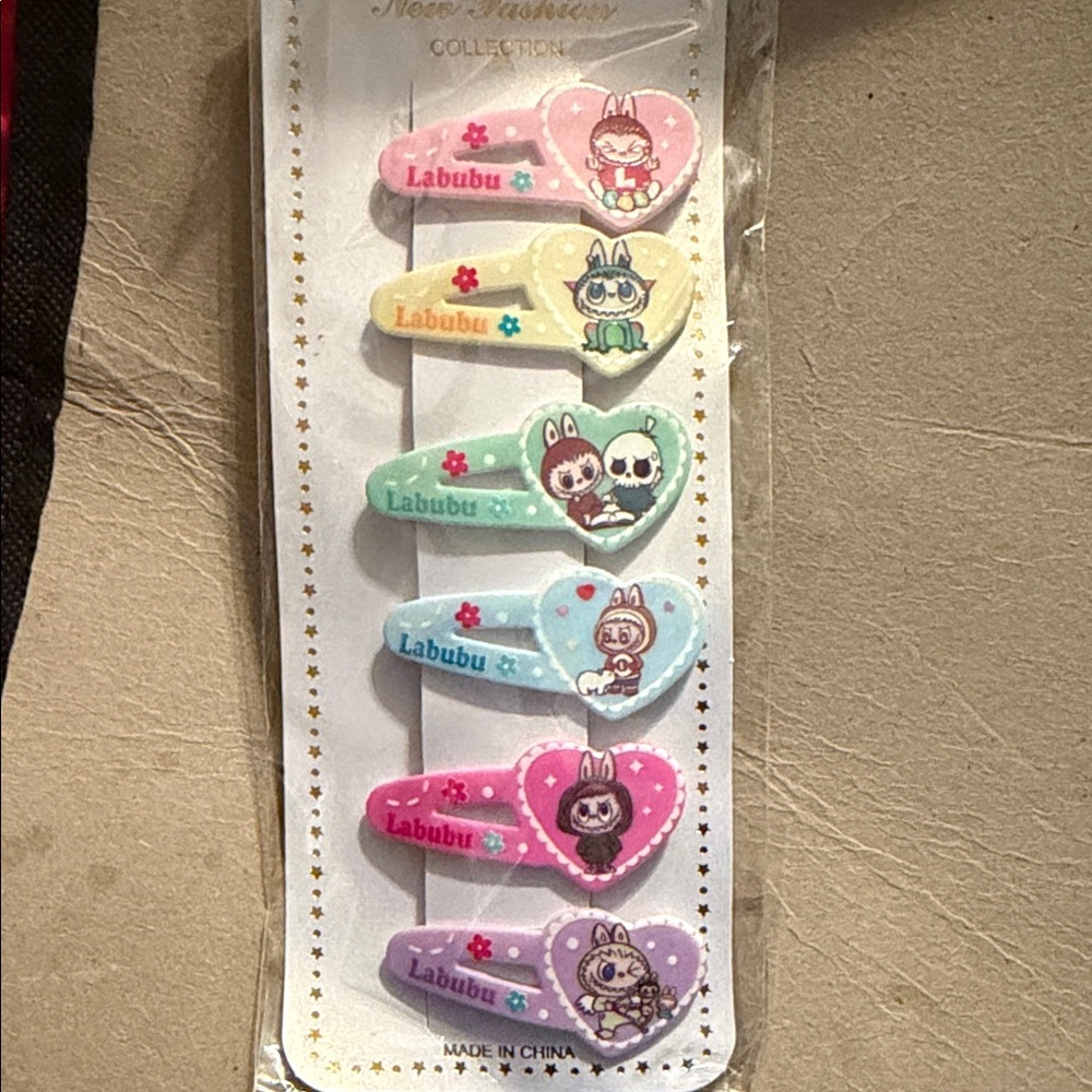 Kids Heart Clip Set - Pastel Multicolor Hair Accessories